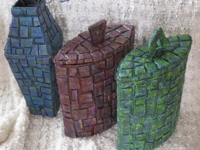 recyclart Helena andreasson Cardboard Mosaic Container